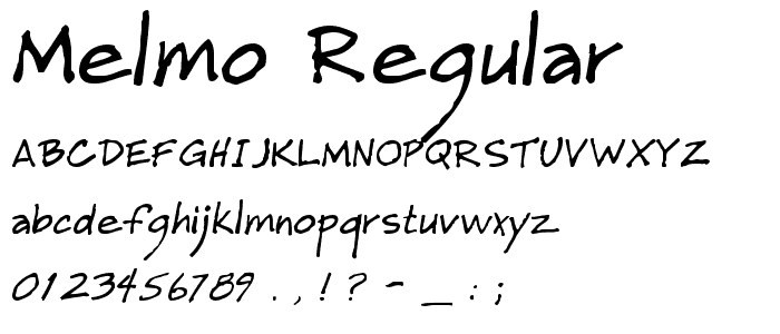 Melmo Regular font